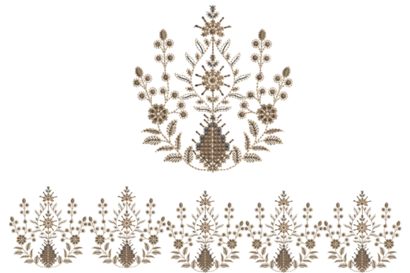 Creative Floral Embroidery Borders