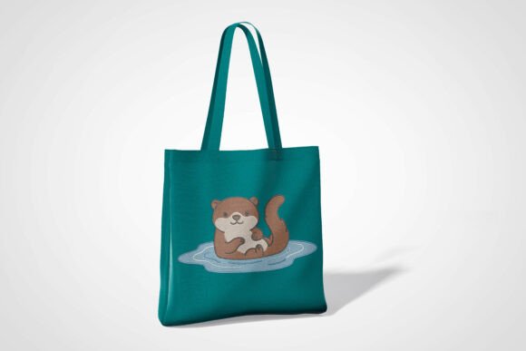 Cute Baby Otter Embroidery Design