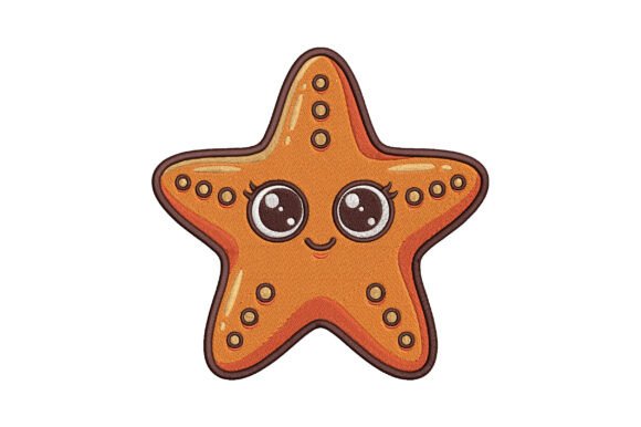 Cute Star Fish Embroidery Design