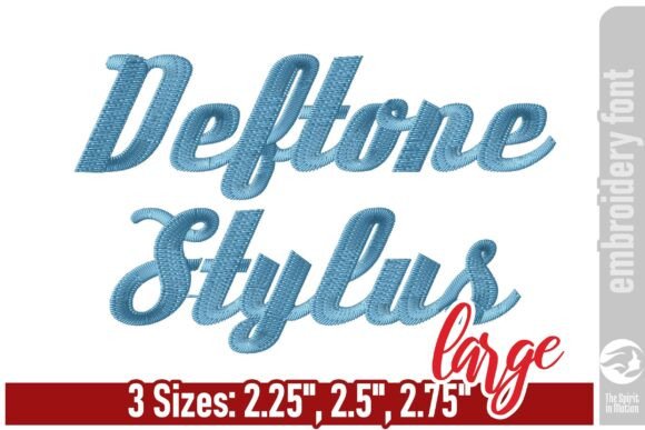 Deftone Stylus Retro Embroidery Font - L