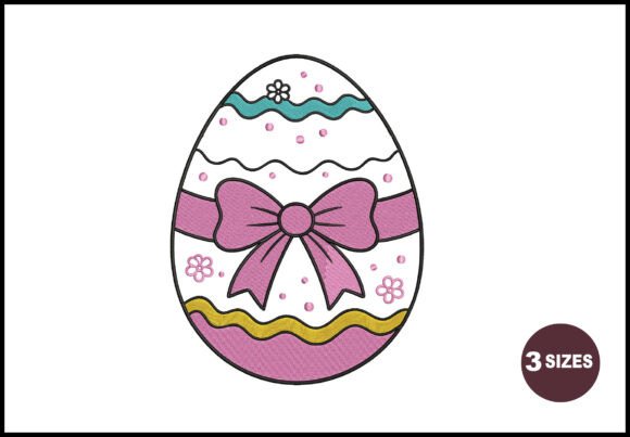 Easter Egg Embroidery Design