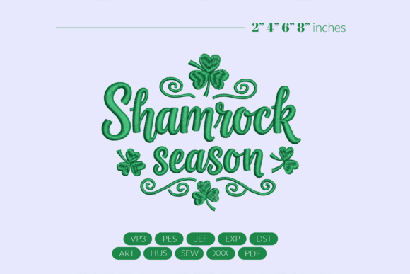 Shamrock Season Embroidery Design