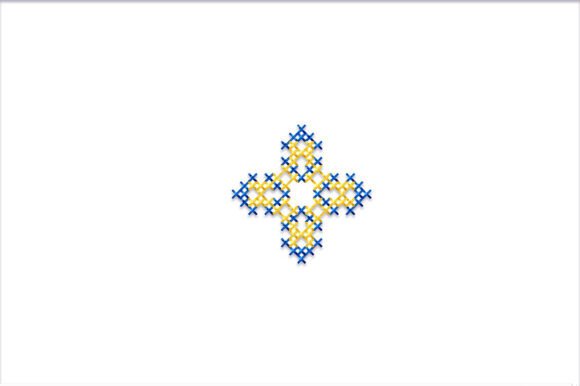Symbol of Slavic Embroidery Pattern