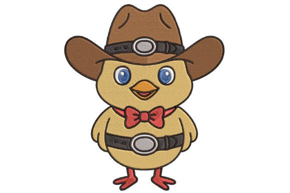 Western Cowboy Chick Embroidery Design