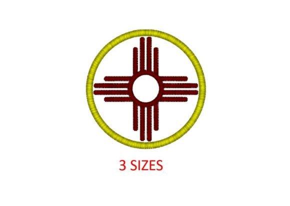 Zia Symbol Embroidery Design